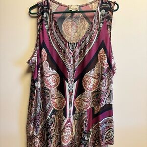 Paisley Print Sleeveless Dress